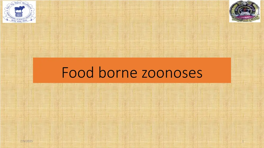 food borne zoonoses