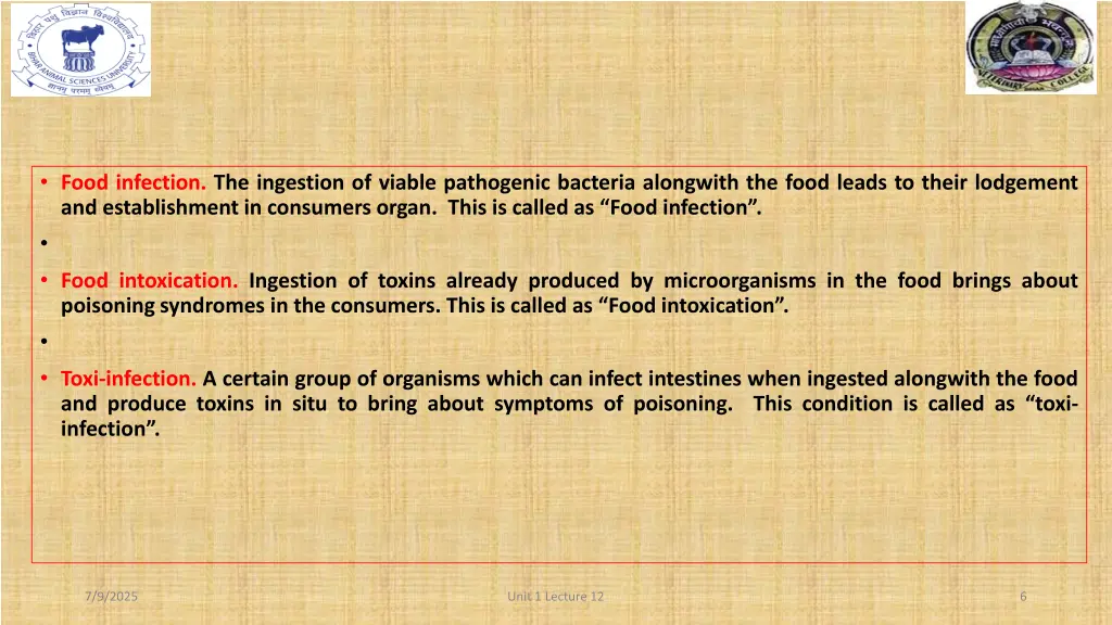 food infection the ingestion of viable pathogenic