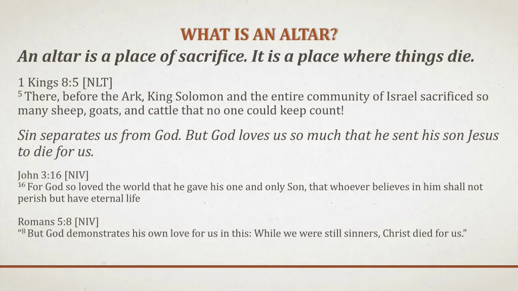 what is an altar