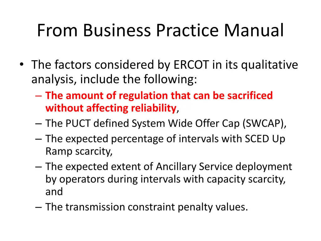 from business practice manual