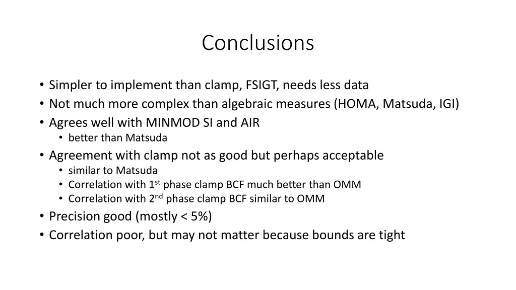 conclusions