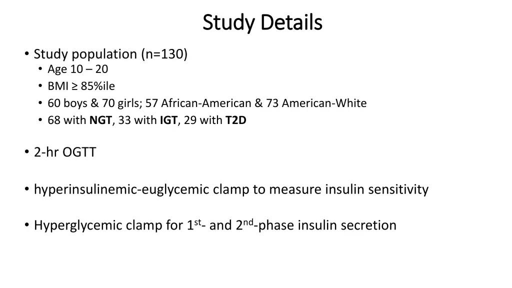 study details study details