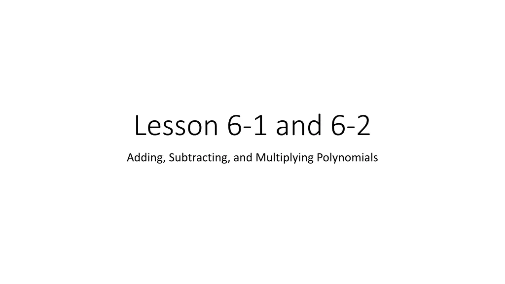 lesson 6 1 and 6 2