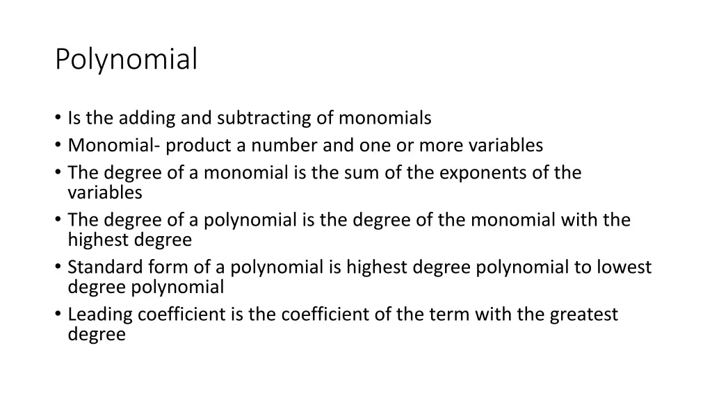 polynomial