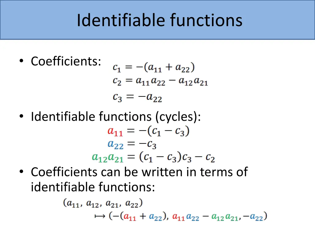 identifiable functions