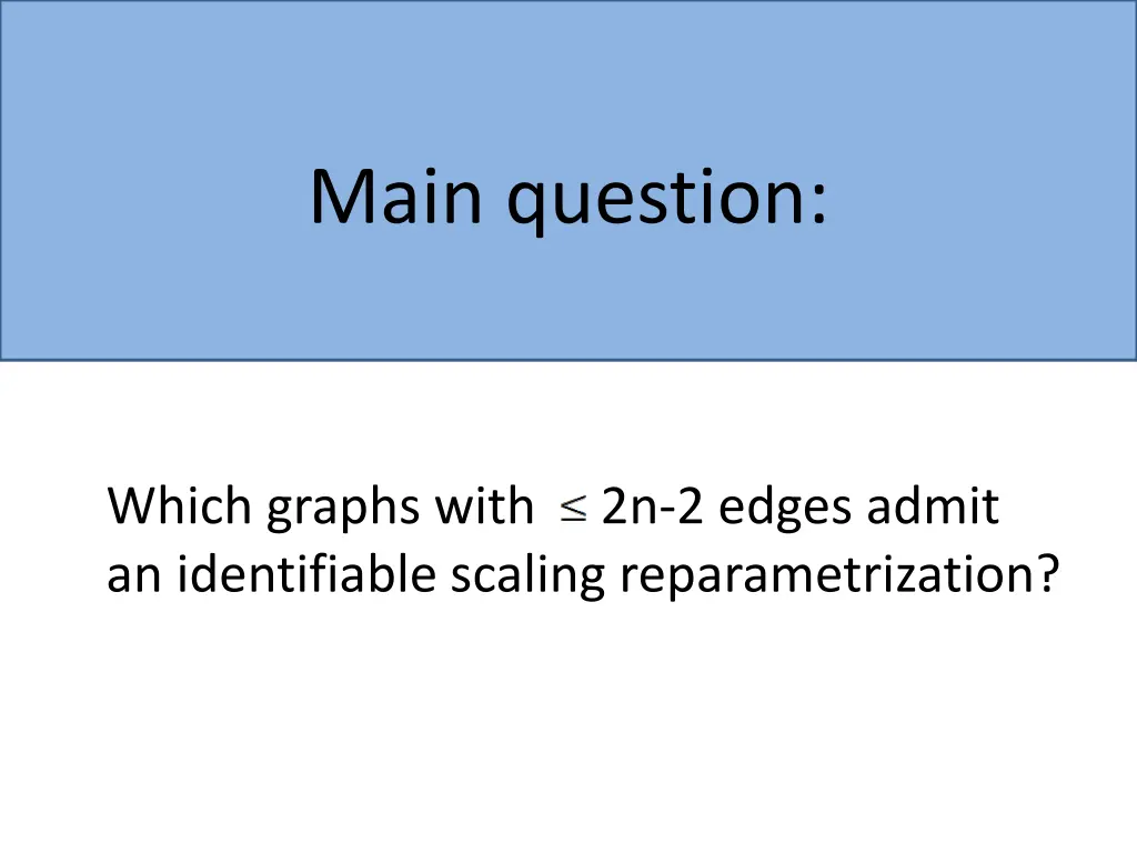 main question