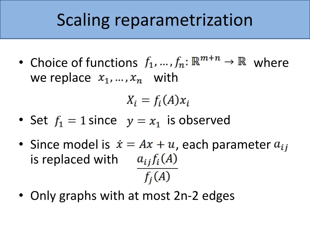 scaling reparametrization