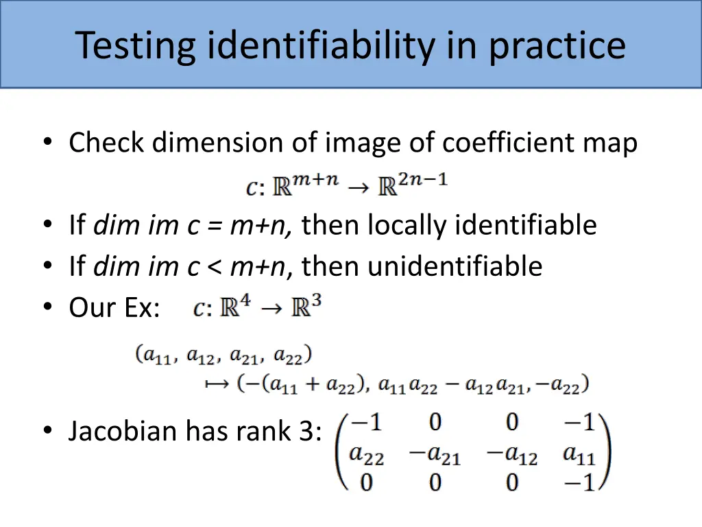 testing identifiability in practice 1