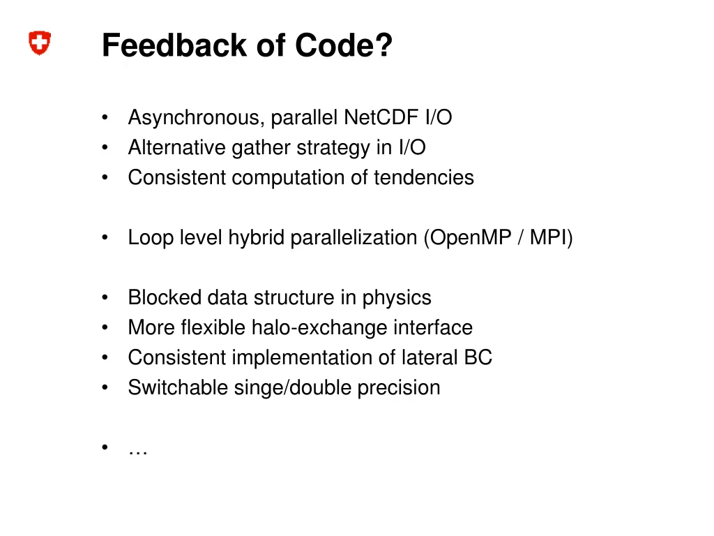 feedback of code