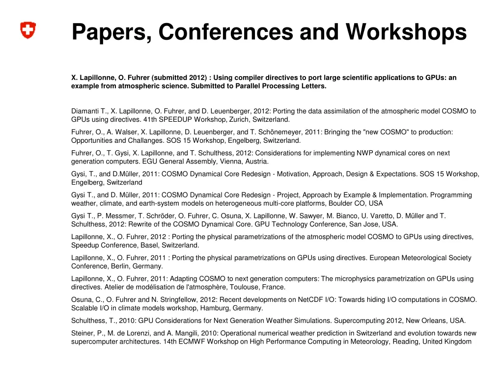 papers conferences and workshops
