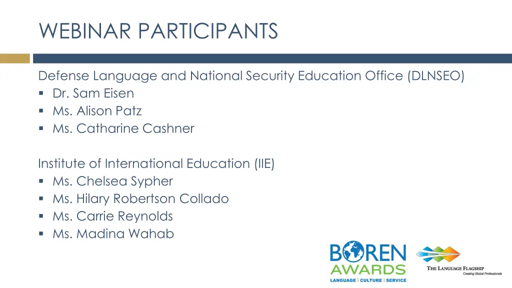 webinar participants