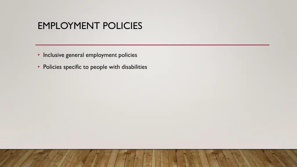 employment policies