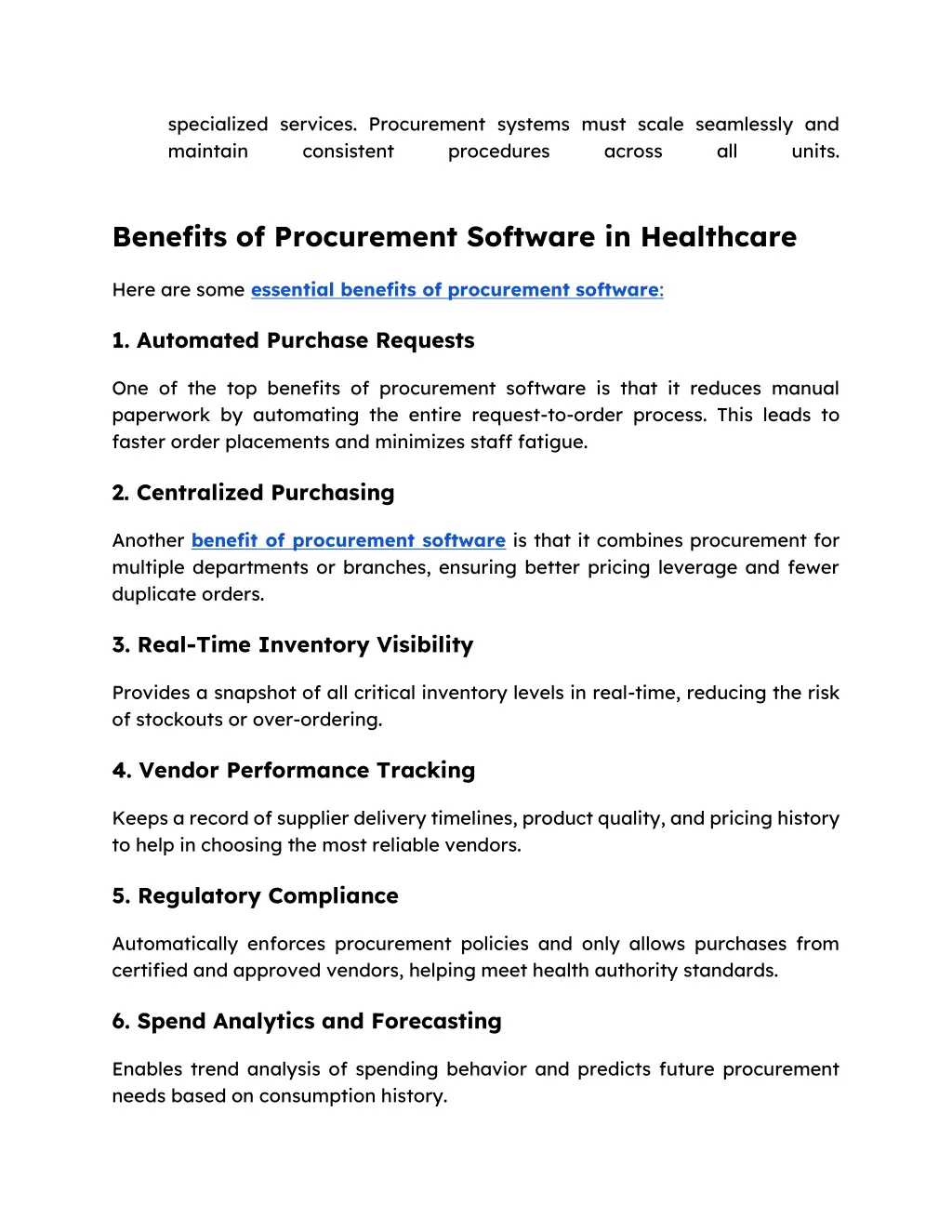 specialized services procurement systems must