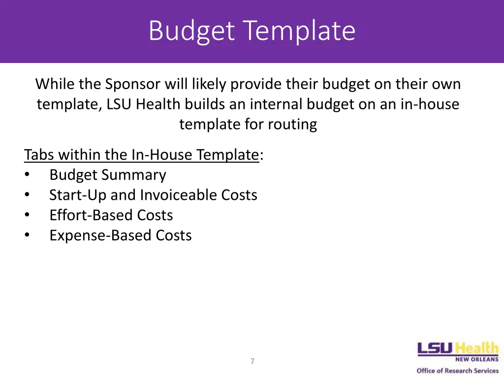 budget template