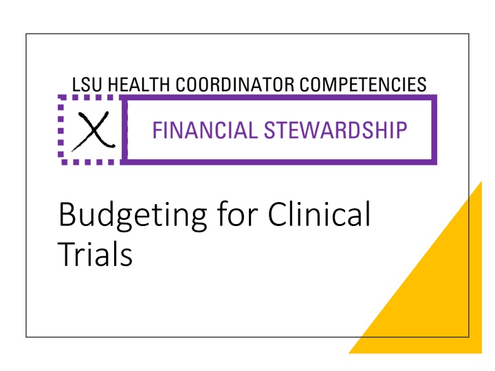 budgeting for clinical trials