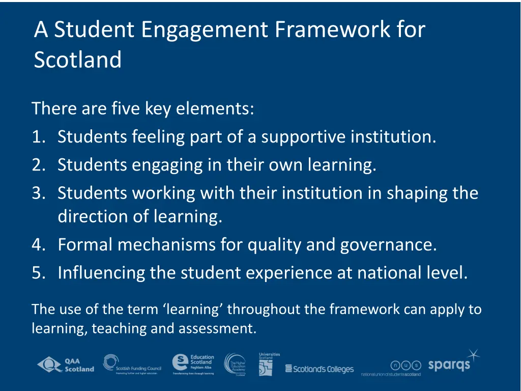 a student engagement framework for scotland