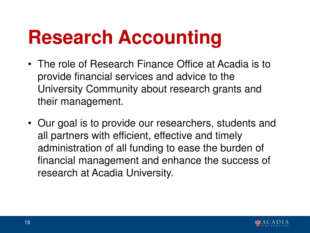 research accounting