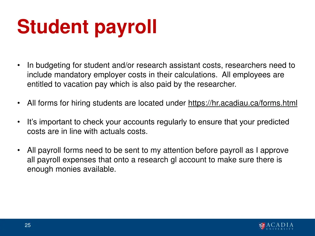 student payroll