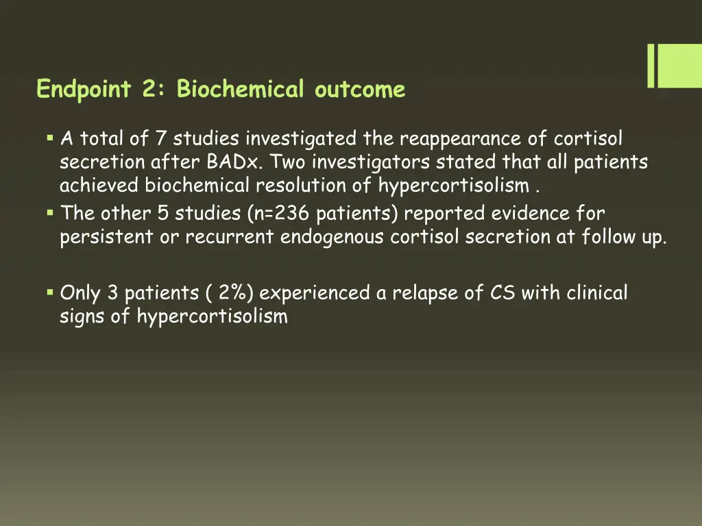 endpoint 2 biochemical outcome