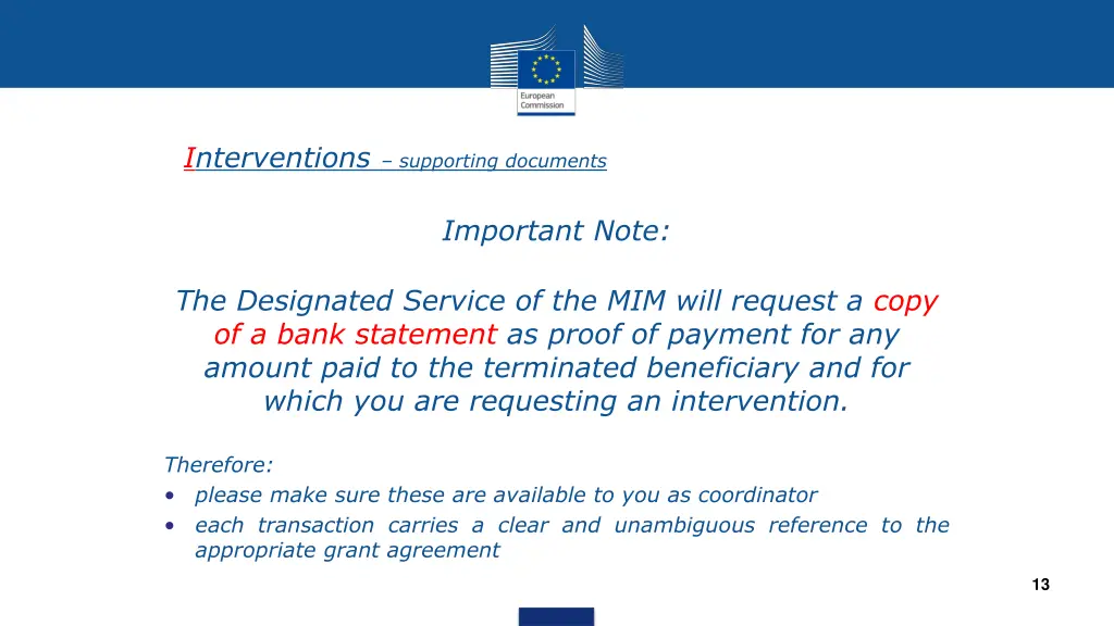 interventions supporting documents