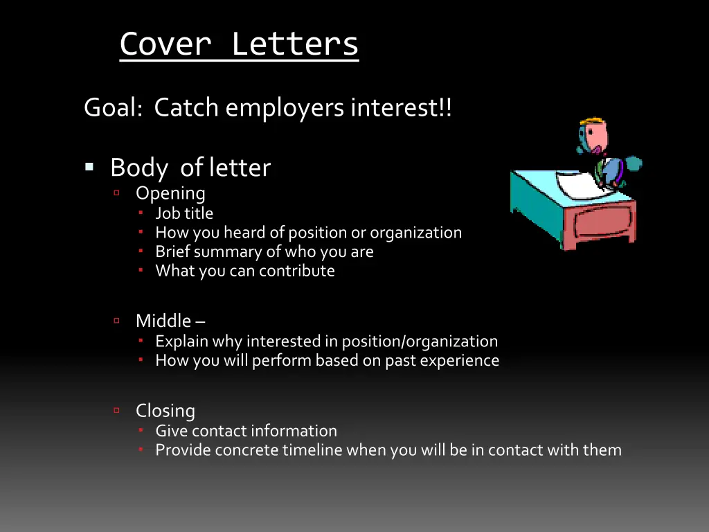 cover letters