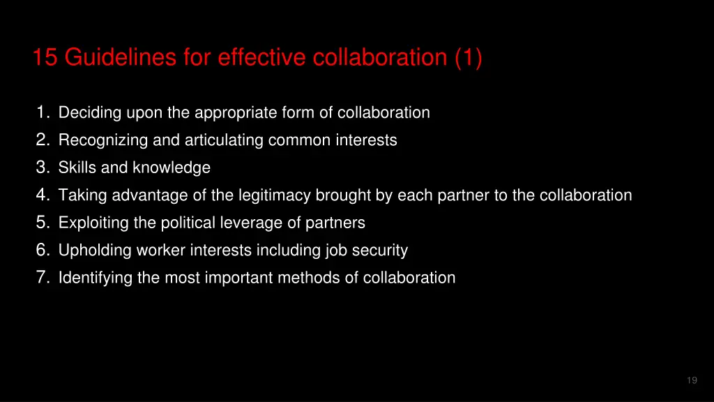 15 guidelines for effective collaboration 1