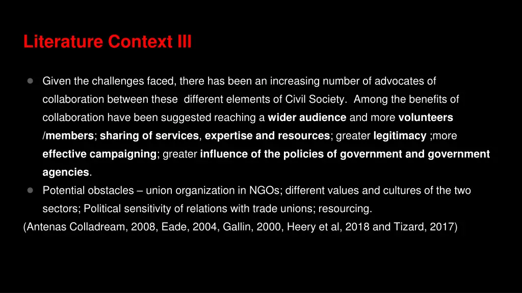 literature context iii