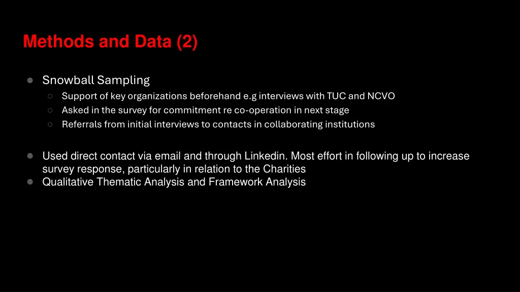methods and data 2