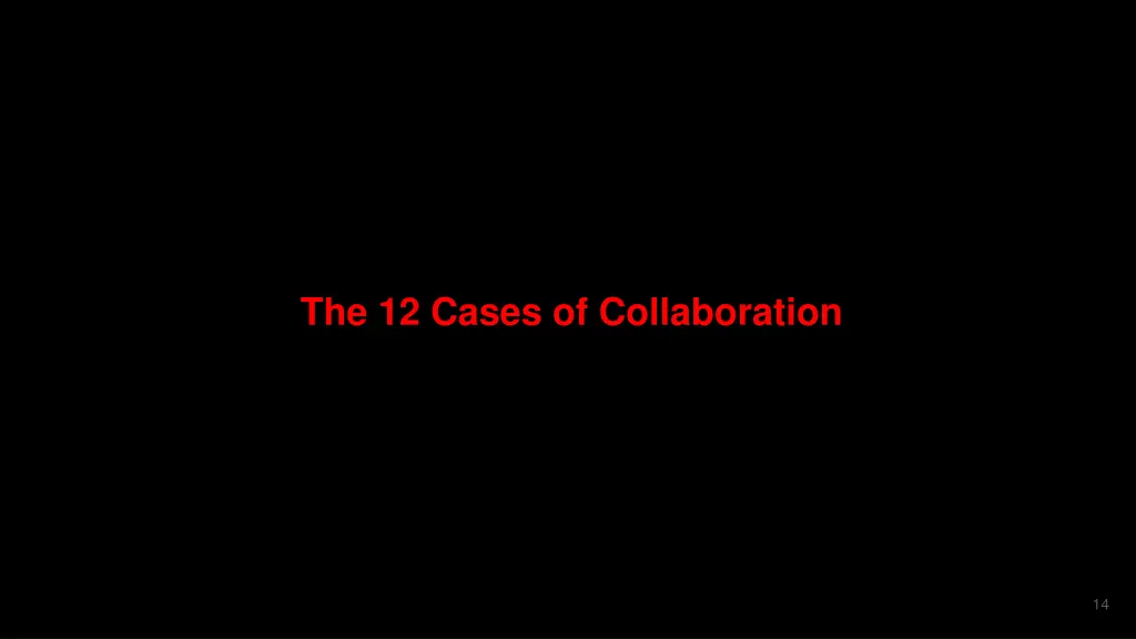 the 12 cases of collaboration