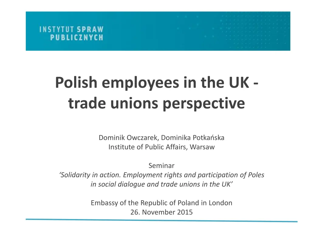 polish employees in the uk trade unions