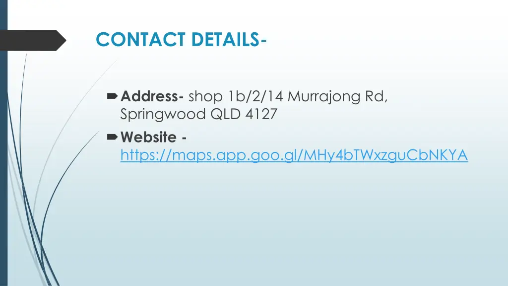 contact details
