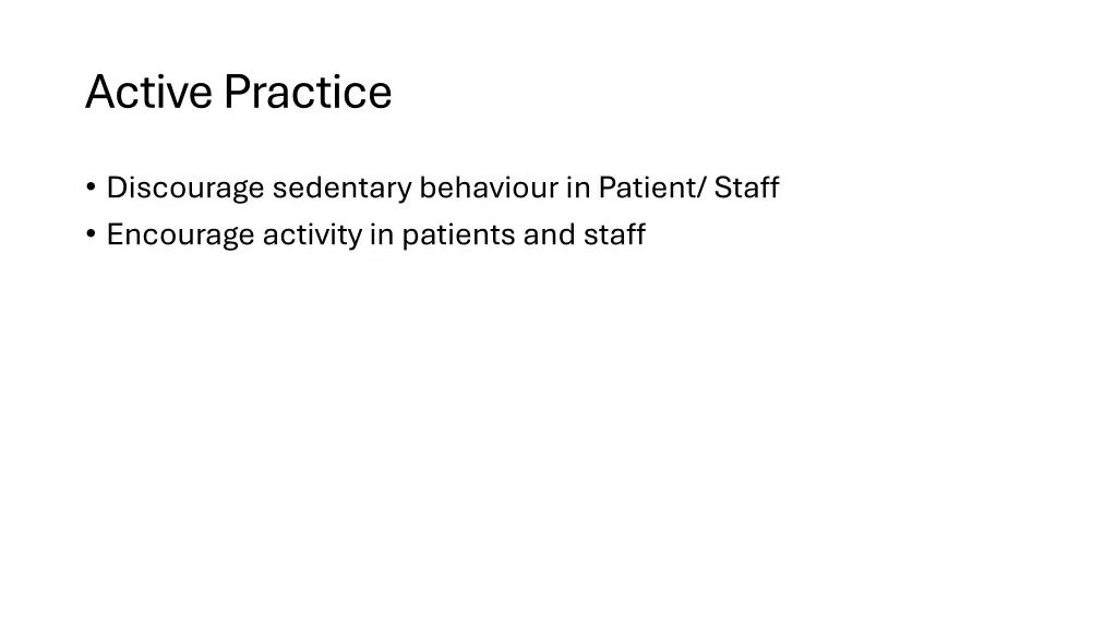 active practice