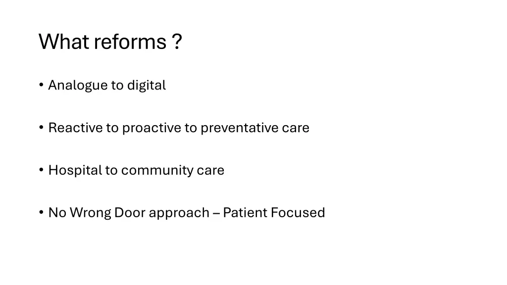 what reforms