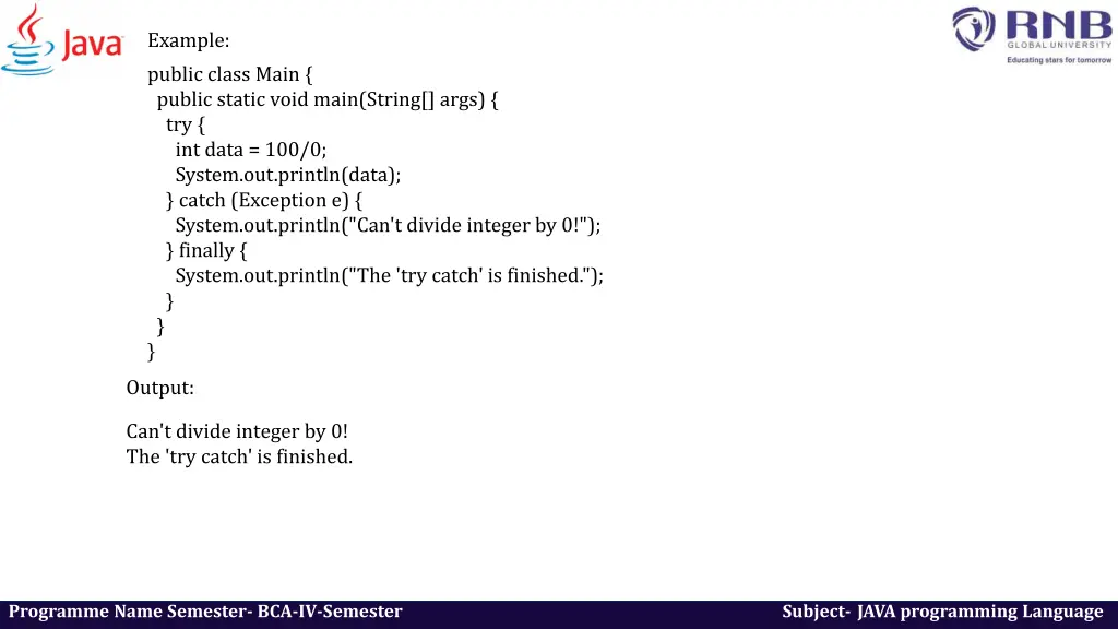example public class main public static void main