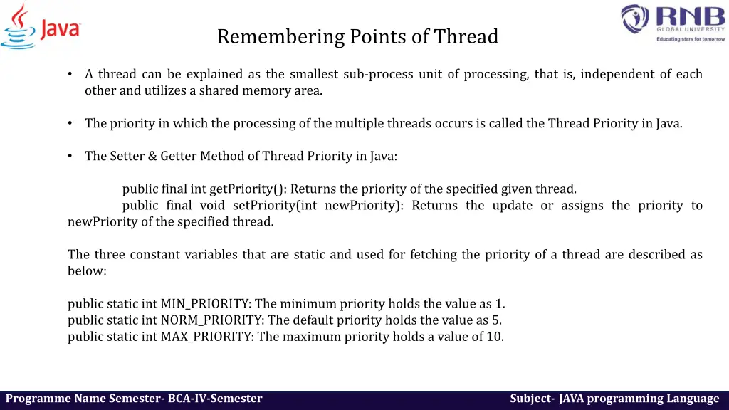 remembering points of thread