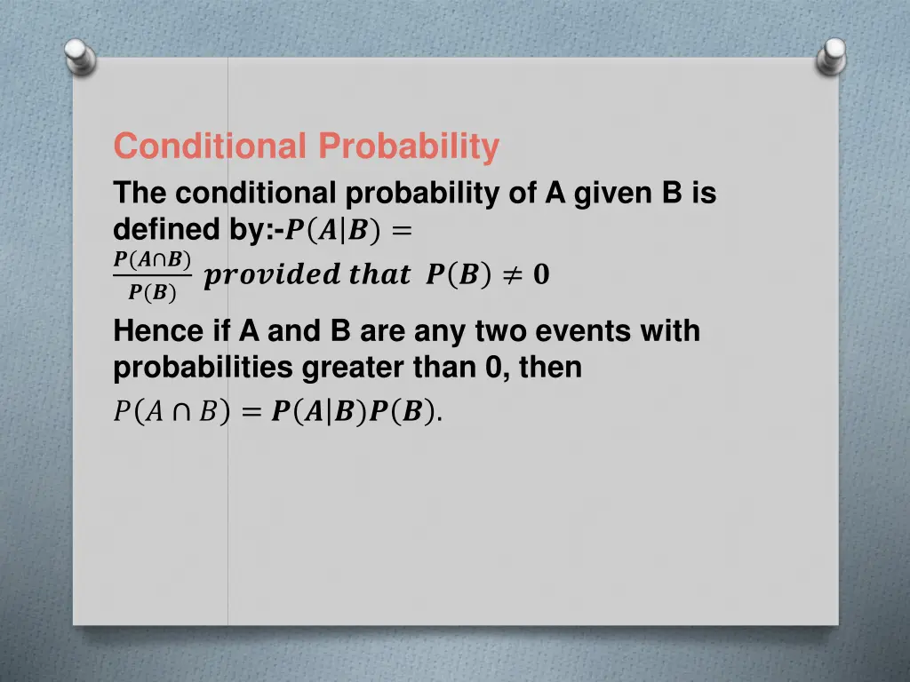 conditional probability the conditional
