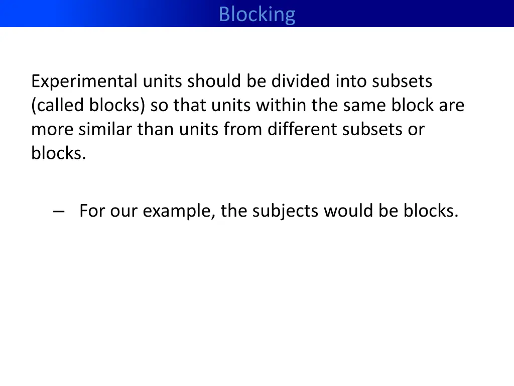 blocking