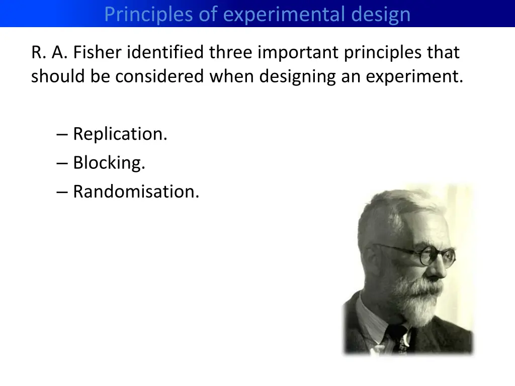 principles of experimental design