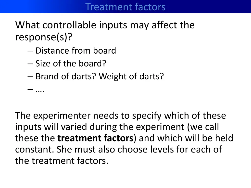 treatment factors