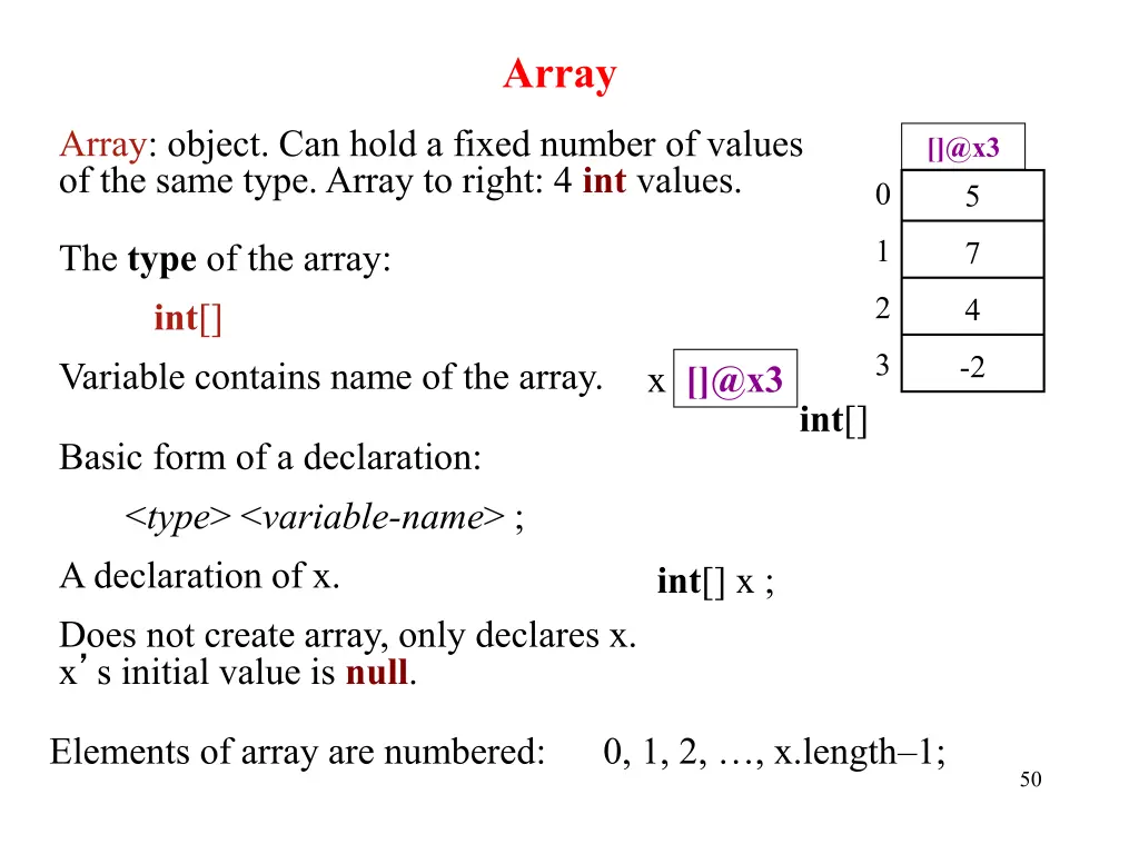 array