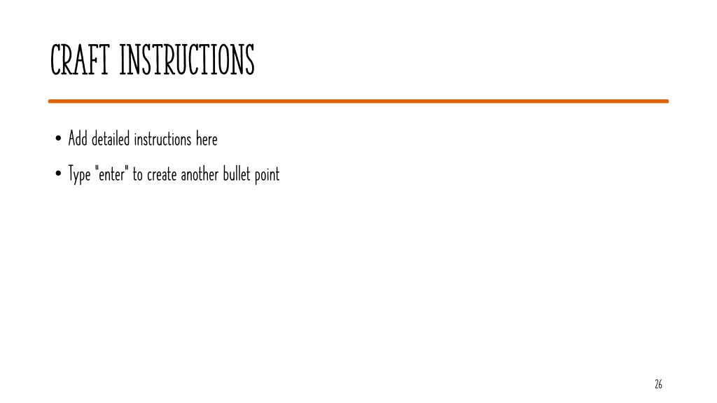 craft instructions