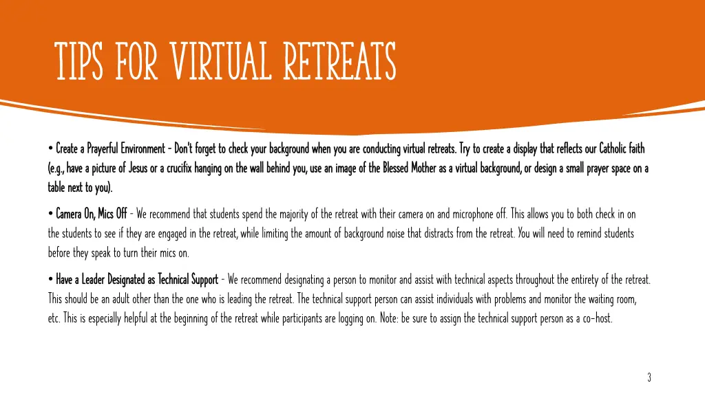 tips for virtual retreats