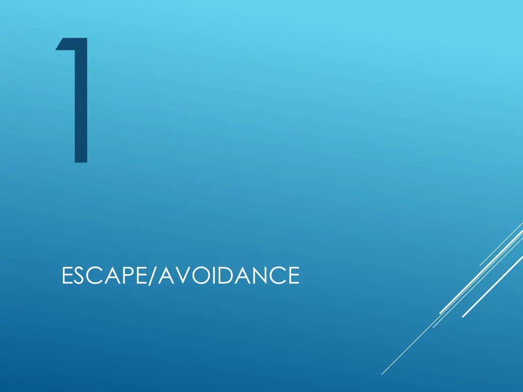 escape avoidance 1