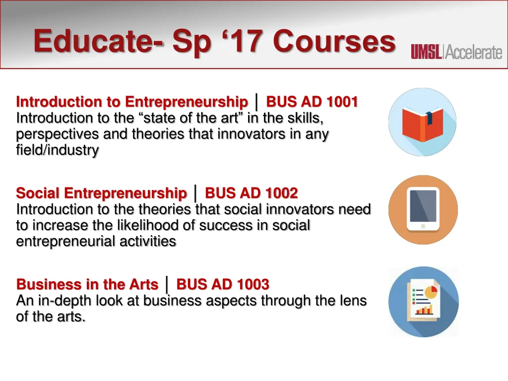 educate sp 17 courses