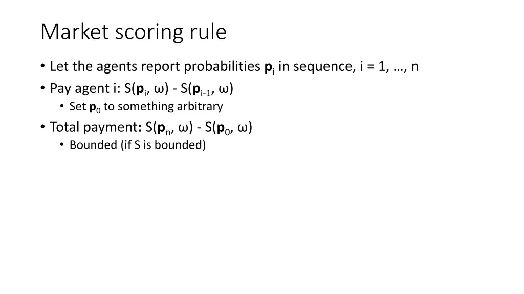 market scoring rule