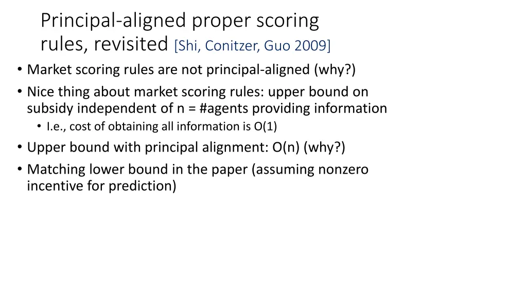 principal aligned proper scoring rules revisited