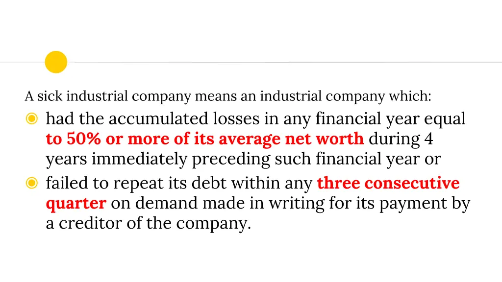 a sick industrial company means an industrial