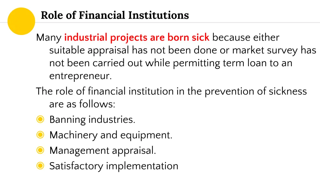 role of financial institutions