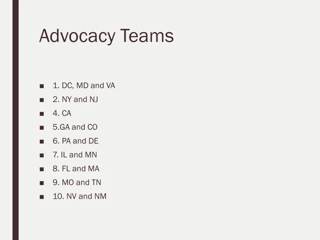 advocacy teams