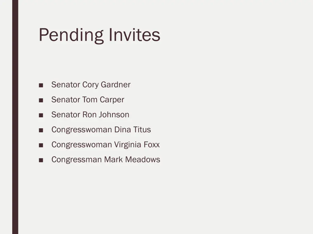 pending invites